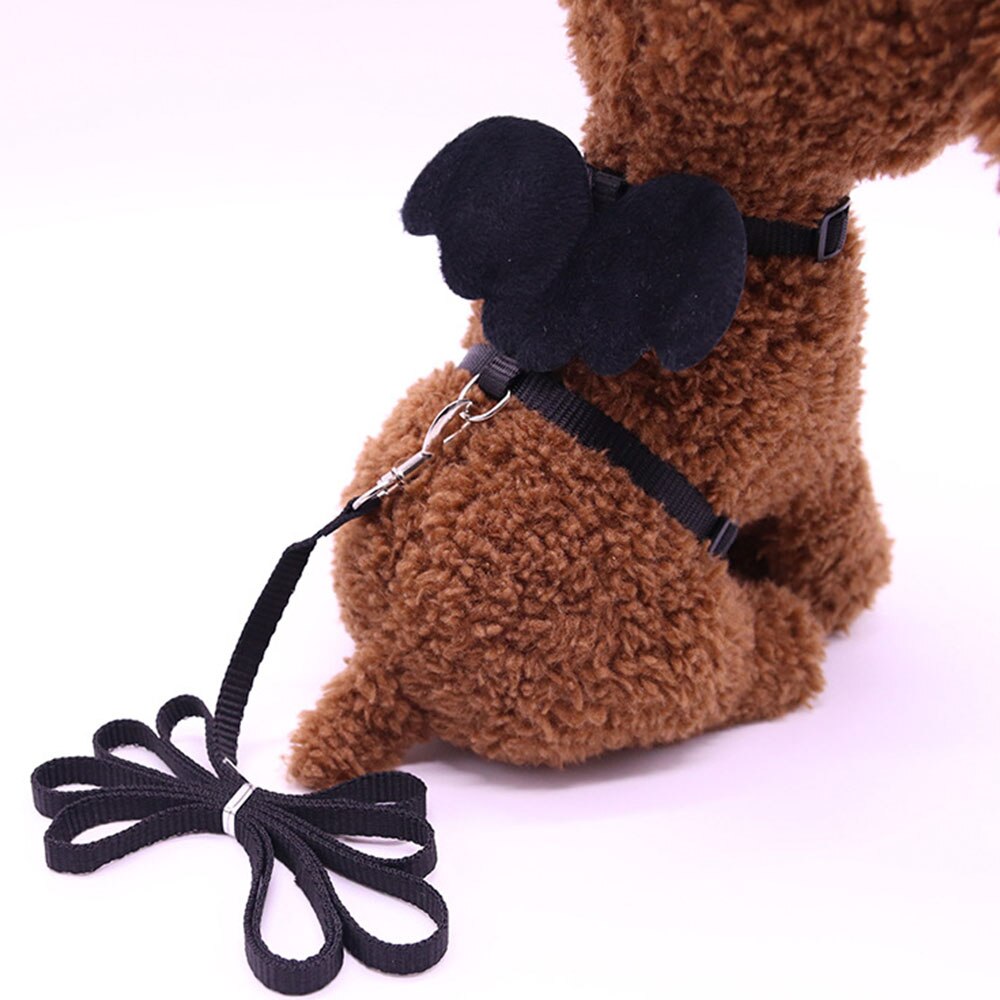 Cute Rabbit Angel Wing Harness & Leash Set | Soft Adjustable Bunny Pet Supplies for Small Animals