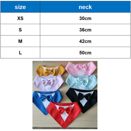 Pet Bow Tie Tuxedo Bandana | Adjustable