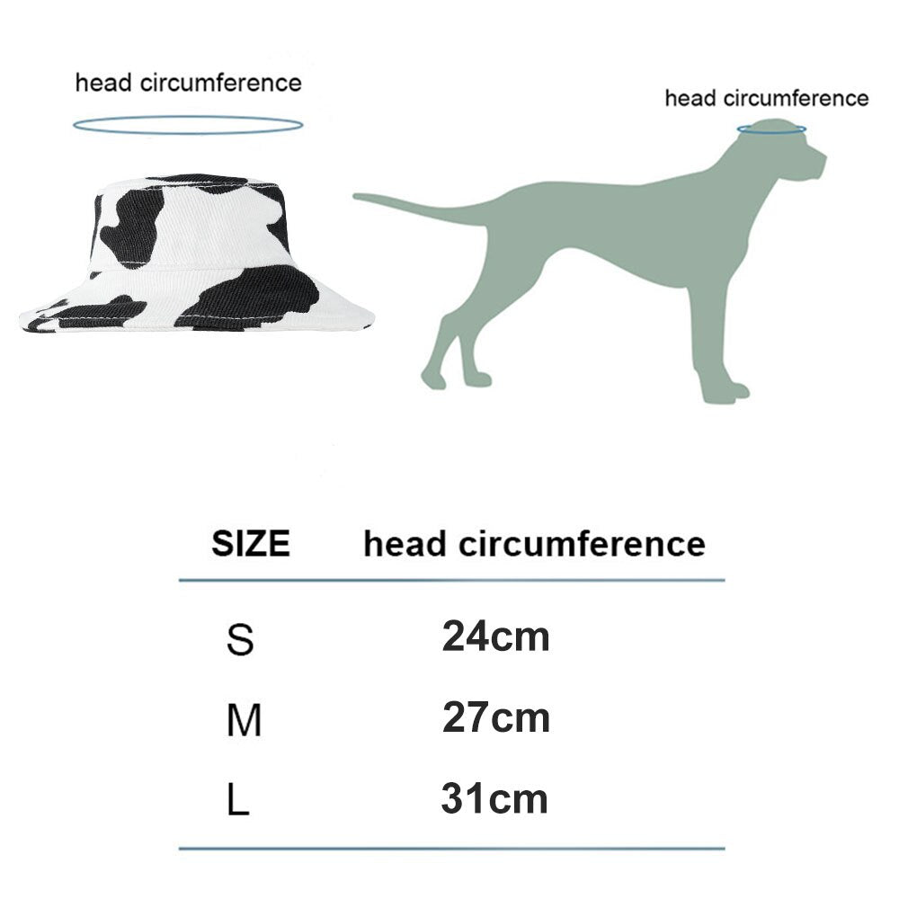 Cute Dog Bucket Hat | Outdoor Sunscreen Cap with Adjustable Fit for Small, Medium, and Large Dogs
