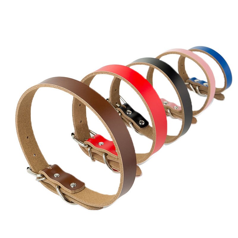 Adjustable Leather Dog Collar and Leash Set | Multiple Sizes & Colours for Small to Large Dogs