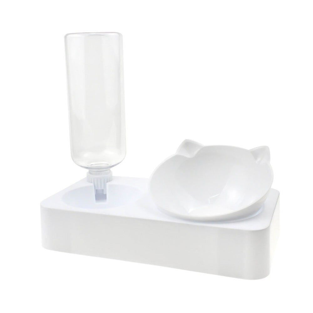 Automatic Feeder & Water Dispenser Pet Bowl | Raised Stand Dual Bowl for Cats & Small Dogs