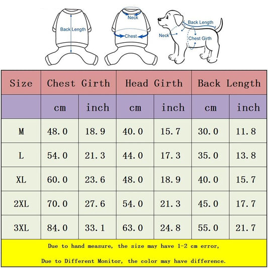 Reflective Dog Raincoat Jumpsuit | Sizes M-3XL