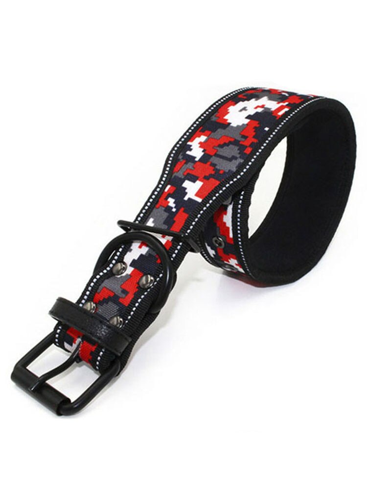 Reflective Soft Padded Adjustable Dog Collar | Wide Buckle Pet Collar for Medium to Large Dogs