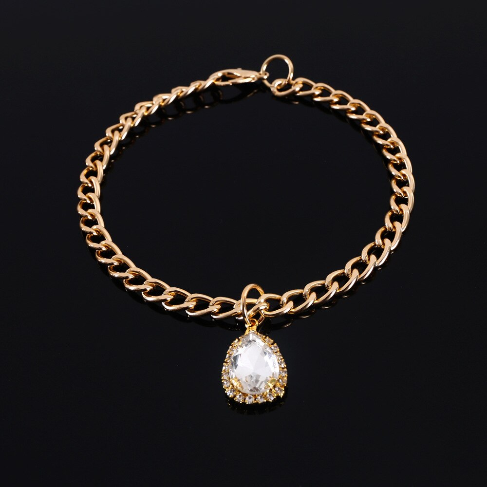 Elegant Crystal Pet Necklace | Birthday Party Necklace for Cats and Small Dogs with Multiple Colour Crystal Pendants