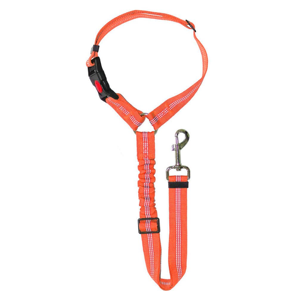 2-in-1 Dog Seat Belt Harness | Adjustable Bungee Leash & Headrest Restraint with Reflective Stitching
