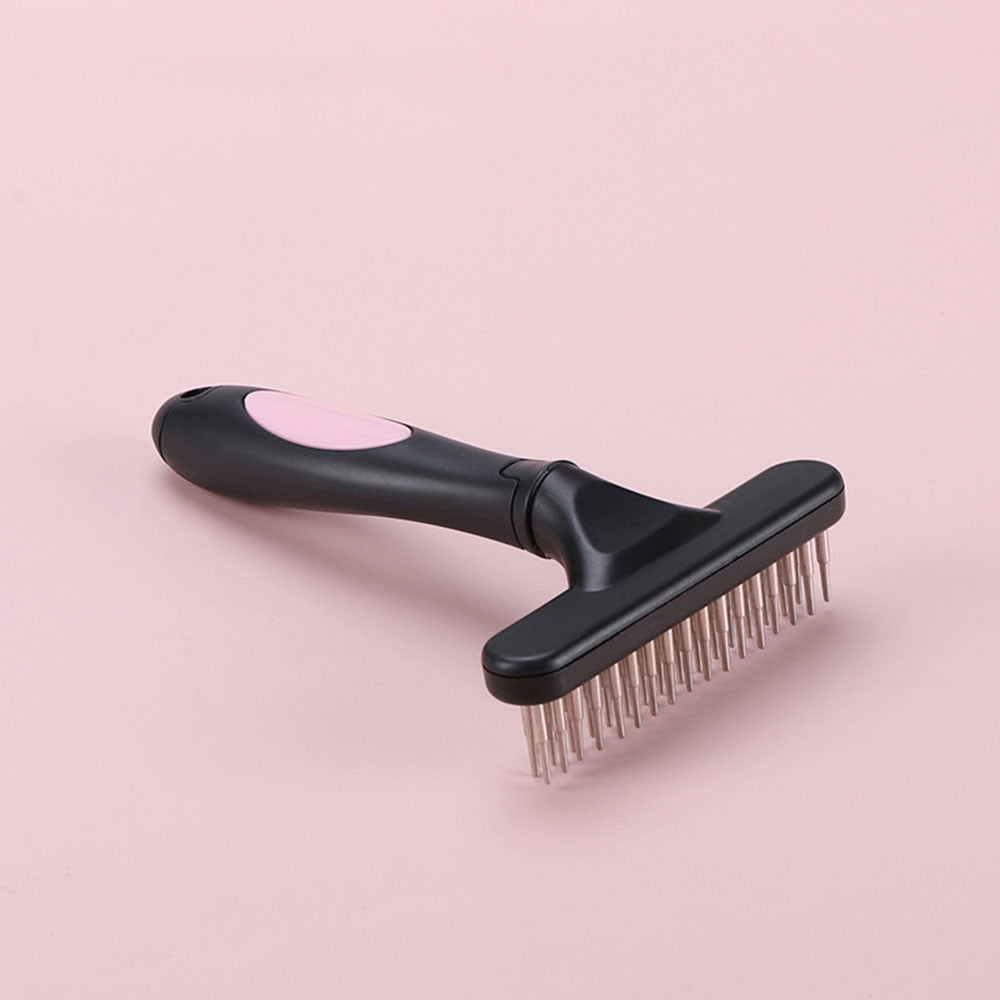 Dog Rake Deshedding Dematting Brush Comb | Efficient Undercoat Rake for Long & Short Hair Pets