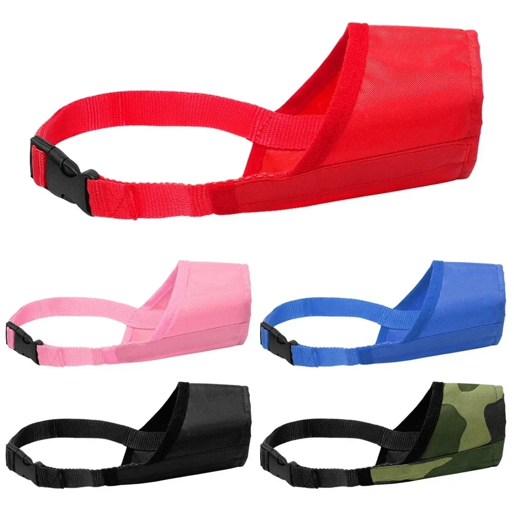 Durable Dog Nylon Muzzle | Adjustable Breathable Mouth Guard for Anti-Biting and Chewing | Pet Training Accessory