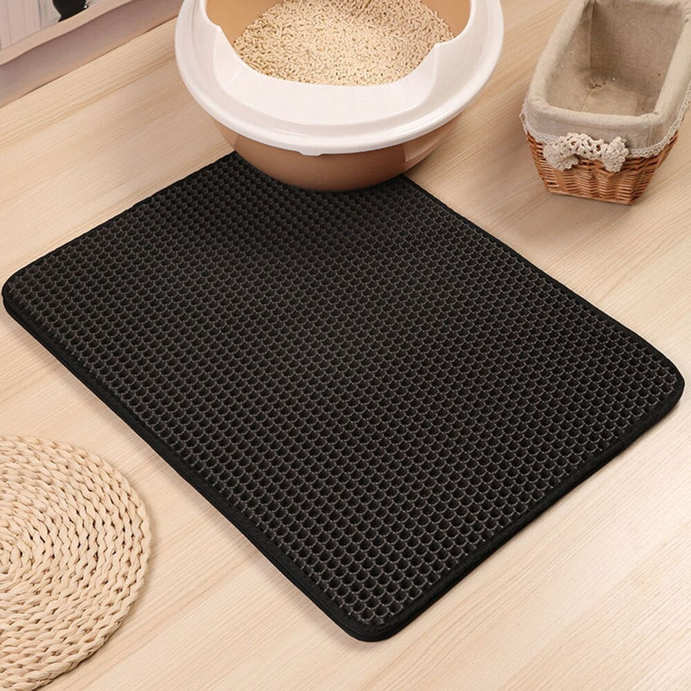 Waterproof Double-Layer Cat Litter Mat | Non-Slip, Easy-Clean Design for Cat Litter Catching
