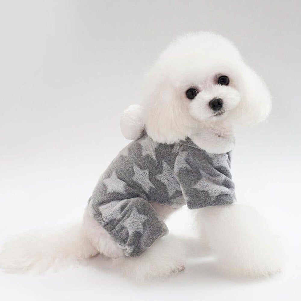 Soft Flannel Dog Pajamas | Warm Winter Onesie for Small Dogs & Cats