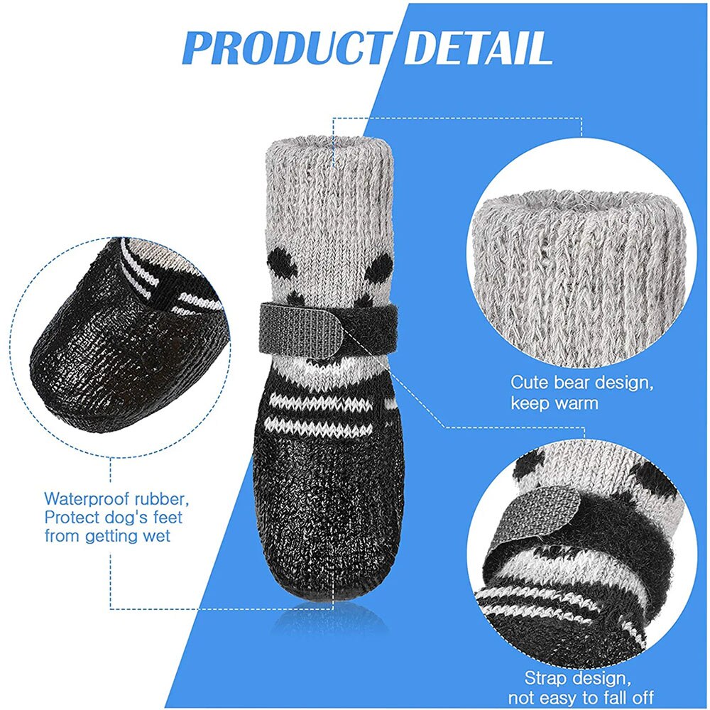 Waterproof Anti-Slip Dog & Cat Boots | Adjustable Pet Booties for Rain, Snow, and Outdoor Protection