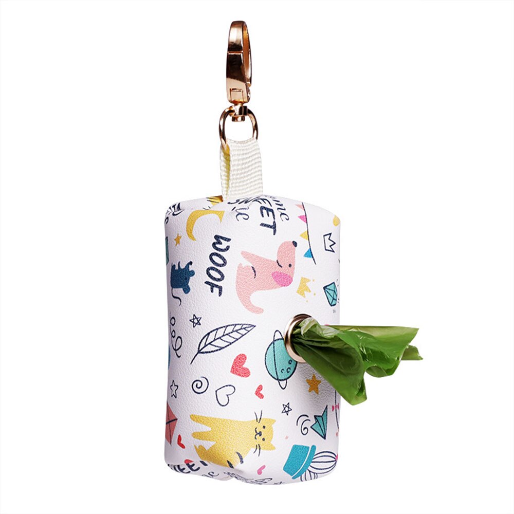 Pet Dog Poop Bag Dispenser | Travel-Friendly, Leash Attachment, Adjustable Waste Bag Holder for Easy Pet Cleanup