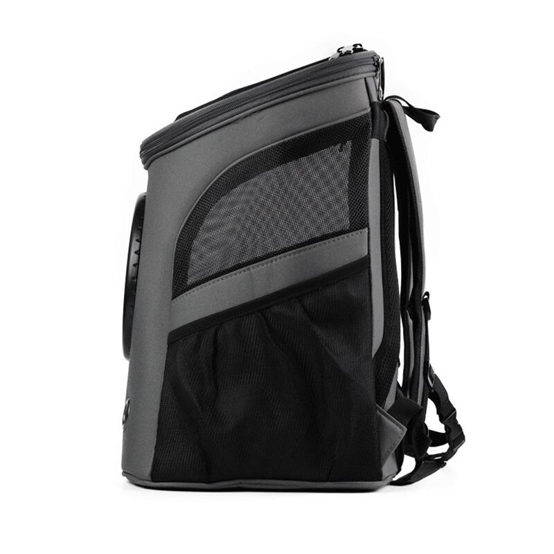 Denim Pet Backpack Carrier with Space Capsule Bubble | Perfect for Small to Medium Cats & Puppies, Ideal for Travel & Hiking