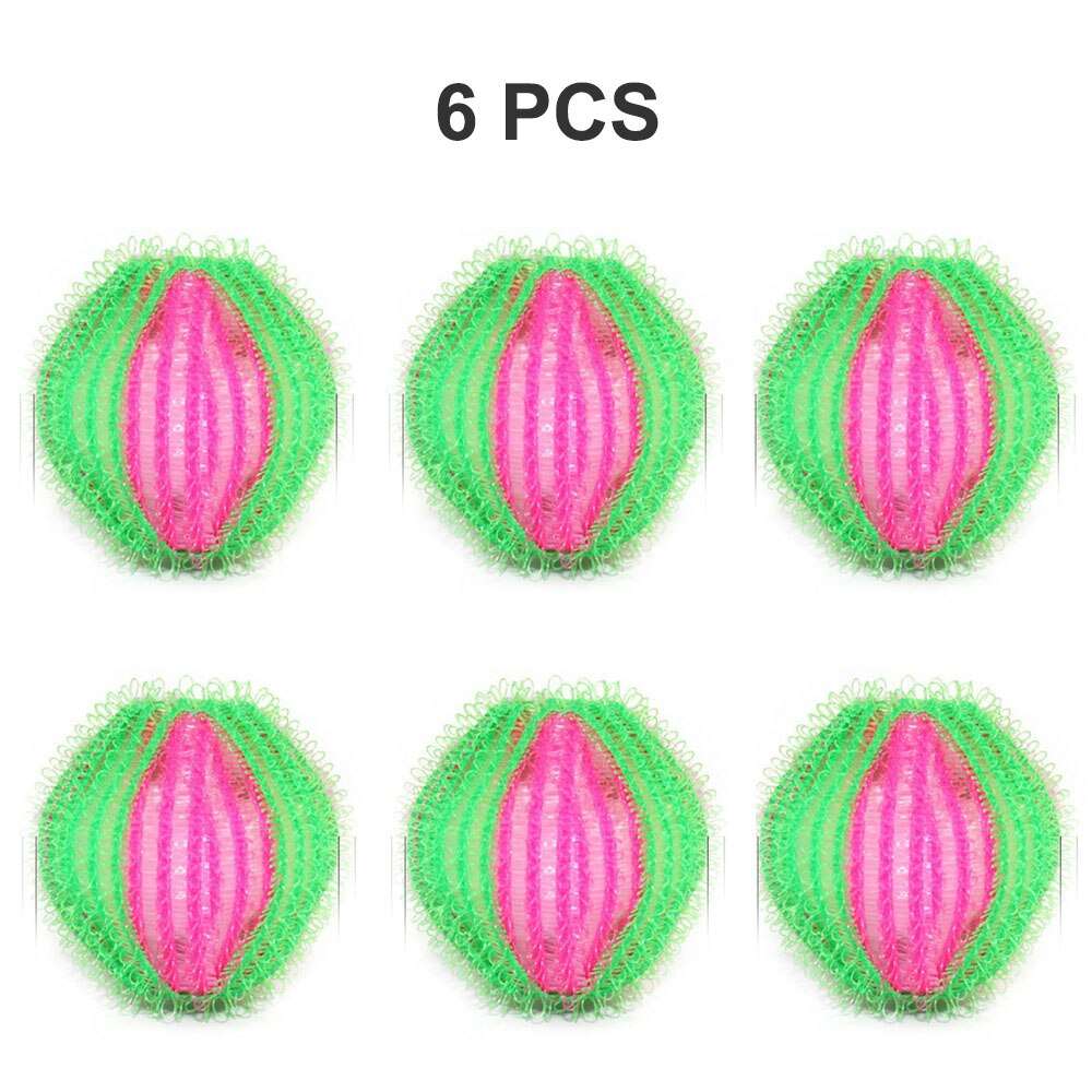 6-Pack Nylon Laundry Balls | Pet Hair Removal & Decontamination | Washing Machine Lint Removal