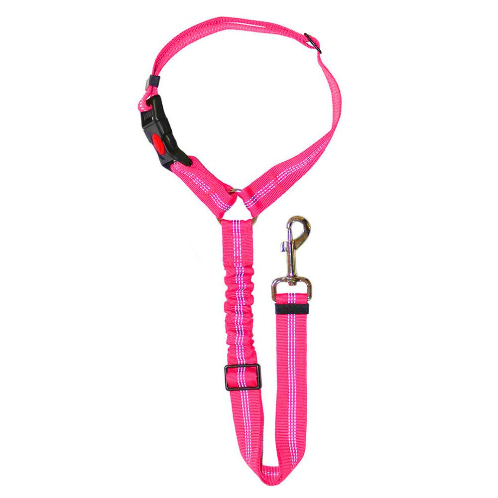 2-in-1 Dog Seat Belt Harness | Adjustable Bungee Leash & Headrest Restraint with Reflective Stitching