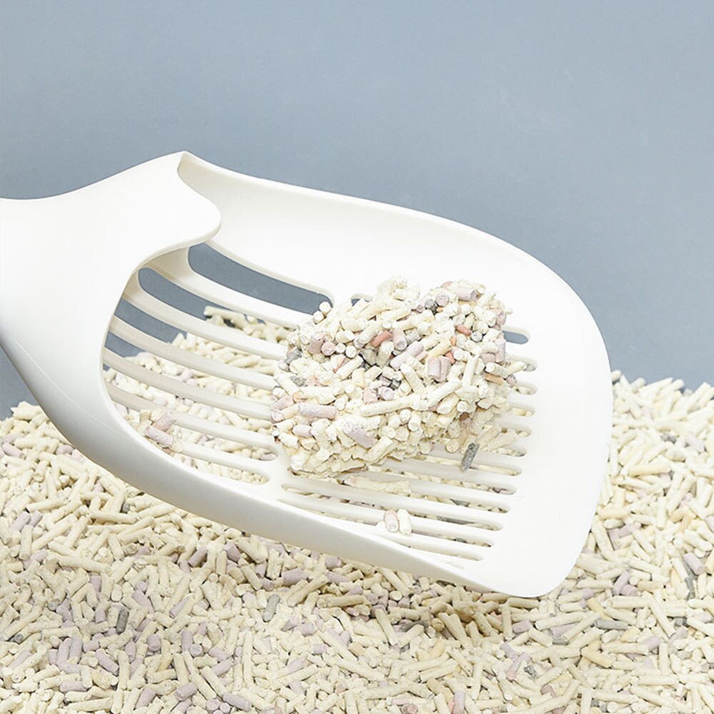 Large Cat Litter Scoop PP Plastic Kitty Litter Tray Scoops | Deep Shovel Sifter with Non-Slip Handle for Easy Cat Litter Cleaning
