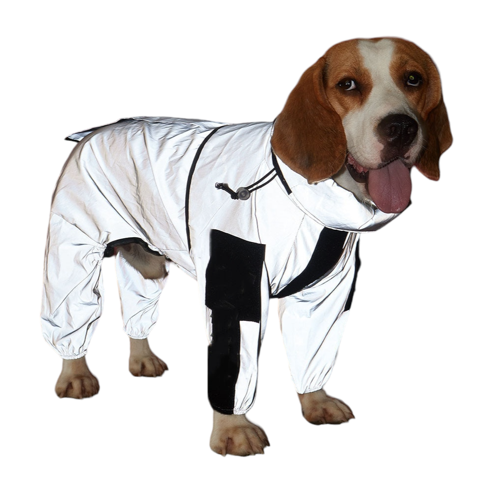 Reflective Dog Raincoat Waterproof Jumpsuit | Sunscreen Coat for Large and Small Dogs | Outdoor Pet Protection