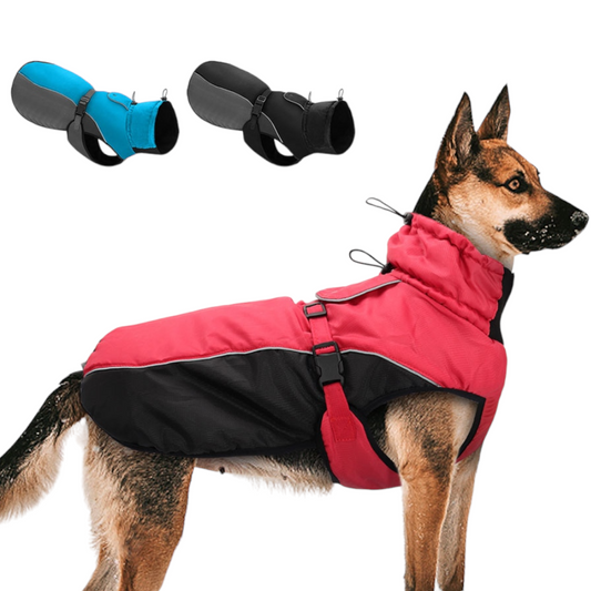 Winter Pet Jacket | Reflective & Adjustable Dog Coat for Medium & Large Dogs | Waterproof, Windproof, Warm Pet Clothing