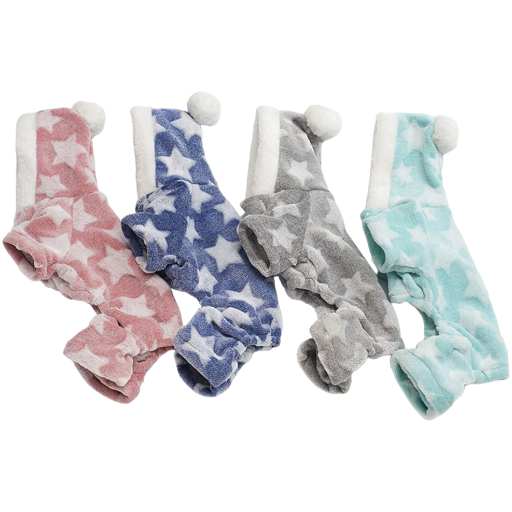 Soft Flannel Dog Pajamas | Warm Winter Onesie for Small Dogs & Cats