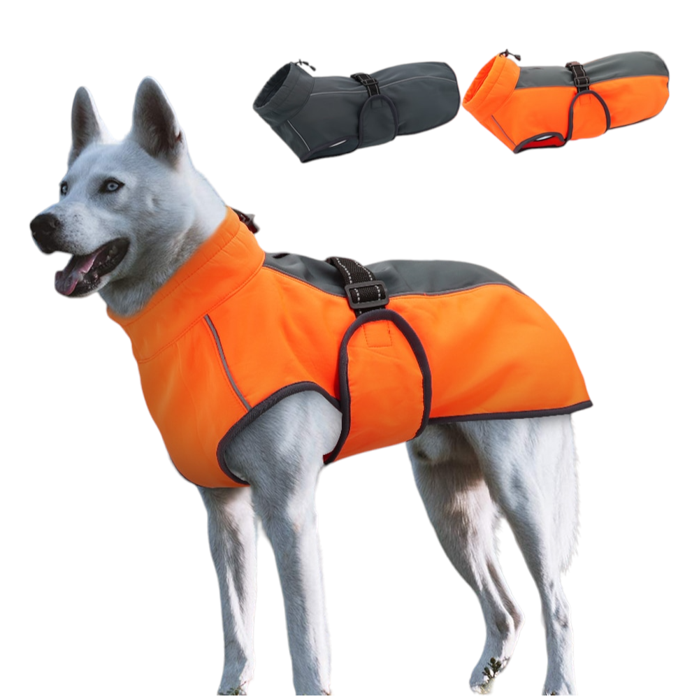 Warm Big Dog Clothes Waterproof Winter Jacket | Windproof, Reflective Coat for Medium & Large Dogs | Easy to Wear for Cold Weather