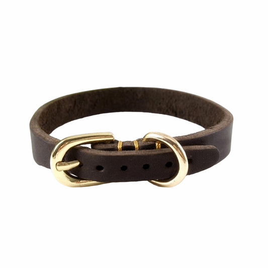 Adjustable Genuine Leather Puppy Collar for Small Dogs and Cats | Soft Pet Collar for Dogs, Terrier, Yorkie