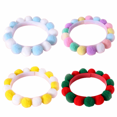 Adjustable Pet Collars with Plush Ball for Cats, Puppies, and Dogs | Fashionable and Cute Pet Accessories