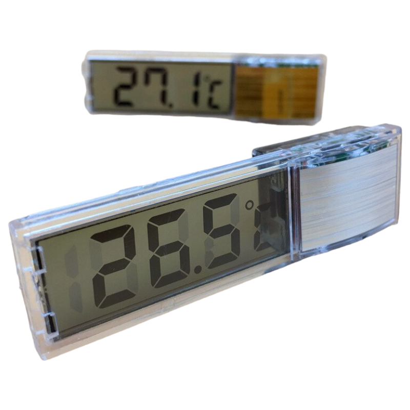 Digital Aquarium Thermometer | Gold and Silver High-Precision 3D Display Temperature Monitor for Fish Tanks