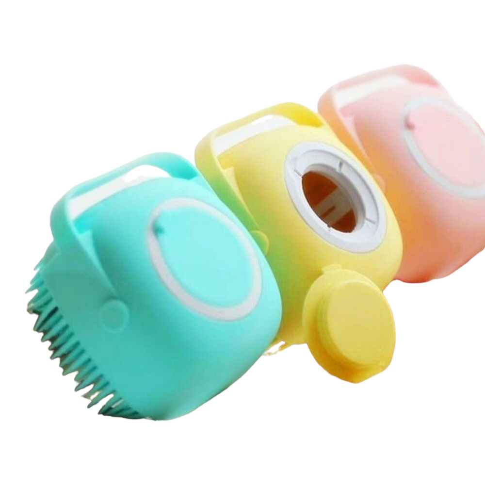 Super Soft Silicone Pet Bath Brush | Multipurpose Shampoo Massager for Grooming, Shedding, and Bathing