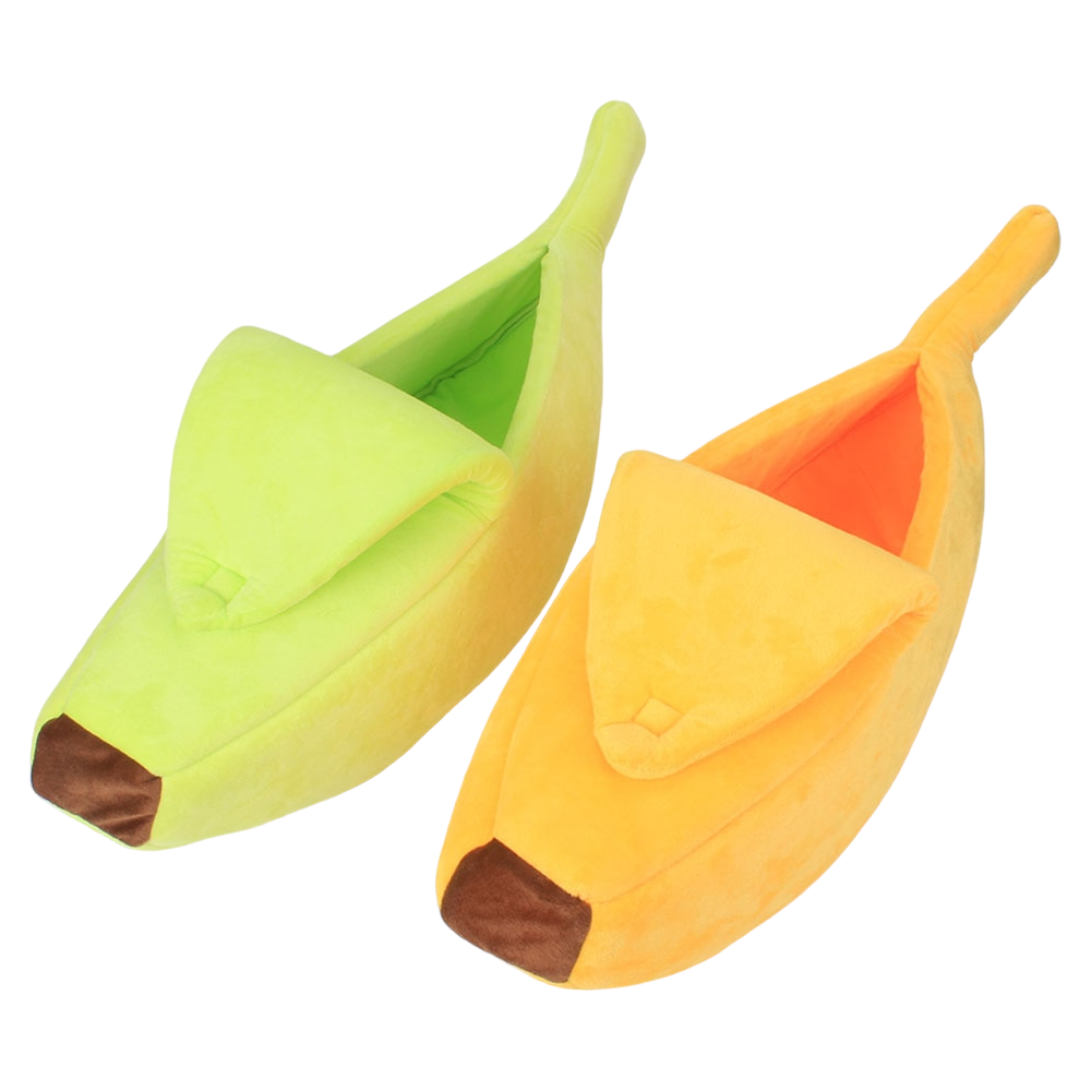 Comfortable and Washable Banana Shape Pet Bed | Ideal for Small Dogs, Cats, and Kittens in Various Sizes and Colours