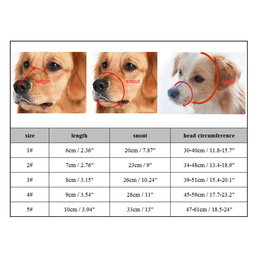 Adjustable Soft Silicone Dog Muzzle | Breathable Lightweight Basket Muzzle for Small, Medium, Large Dogs