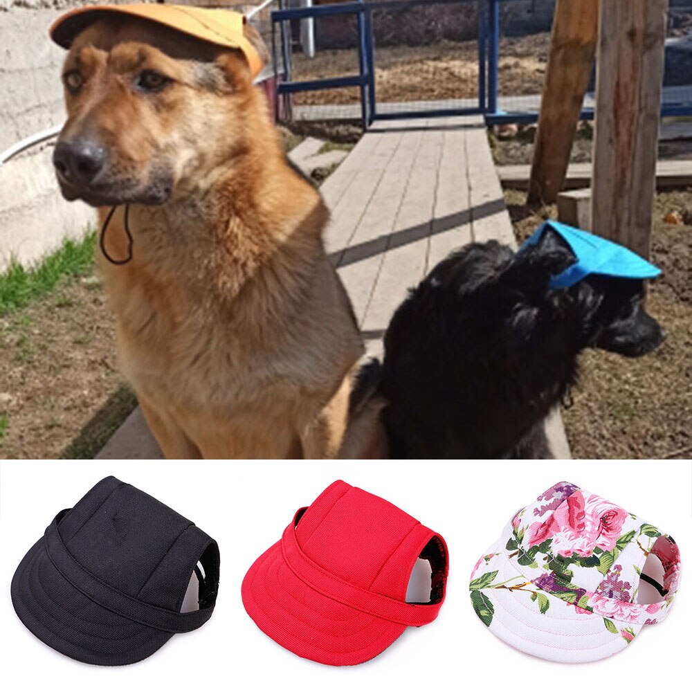 Adjustable Sporty Dog Baseball Cap | Fun Outdoor Headwear with Ear Holes for Pets in Vibrant Colours