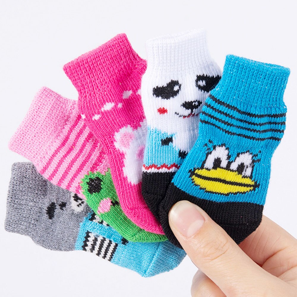 Non-Skid Pet Socks | Indoor Traction Control Socks for Small and Medium Dogs | Paw Protectors for Hardwood Floors
