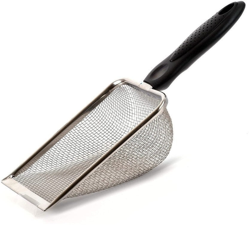 Stainless Steel Reptile Sand Sifter Scoop | Durable Fecal and Litter Shovel for Terrariums