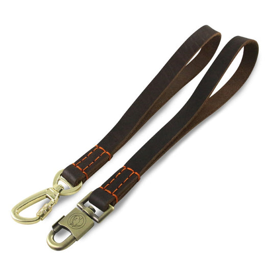 Heavy Duty Leather Dog Short Leash | Durable Traffic Lead for Training and Control