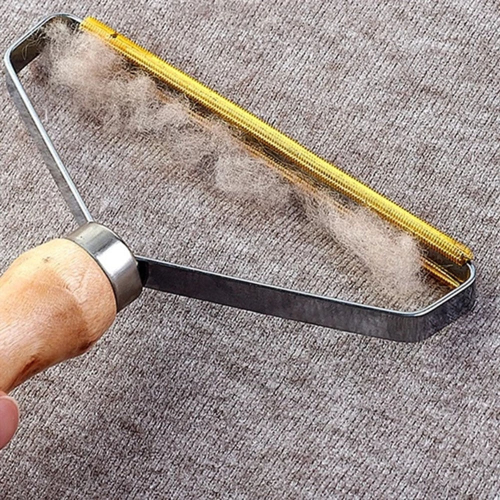 Wooden Lint Remover | Wool & Pet Hair Removal Scraper for Clothing and Fabric Care