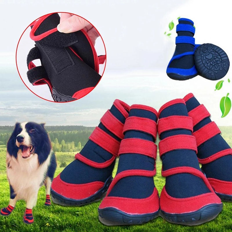 Pet Dog Waterproof Anti-Slip Winter Snow Boots | Durable Outdoor Footwear for Large Dogs in Multiple Colours