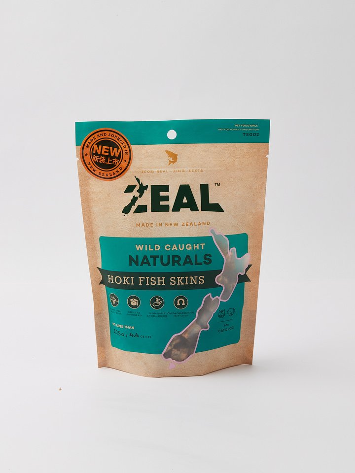 Zeal Hoki Fish Skins Dog Treats 125g