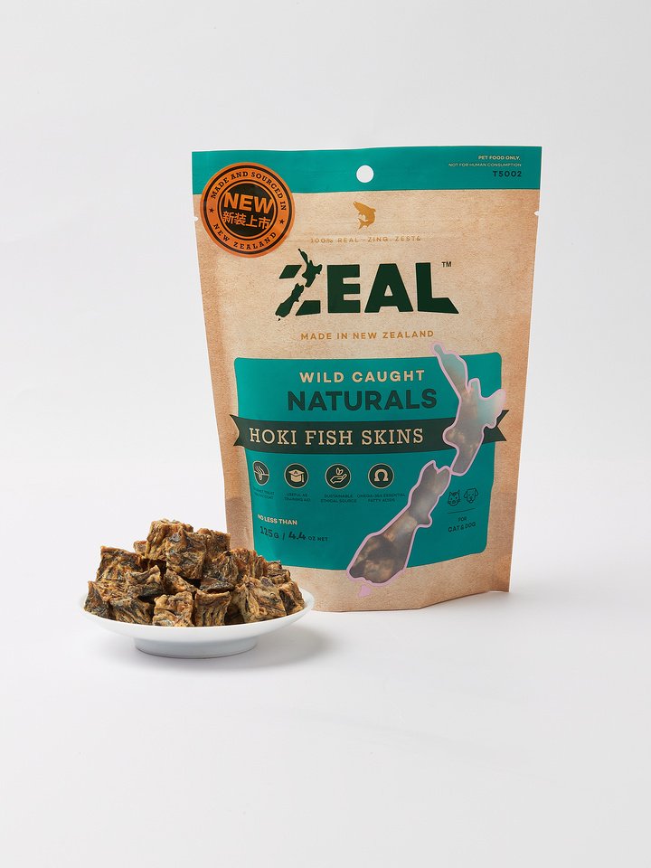 Zeal Hoki Fish Skins Dog Treats 125g