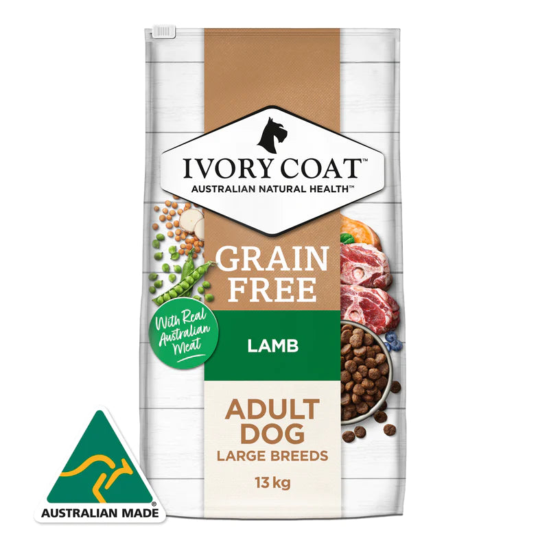 Ivory Coat Adult Dog Grain Free Large Breed Lamb Food