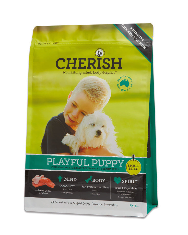 Cherish Playful Puppy Small Bites Dry Food 3kg