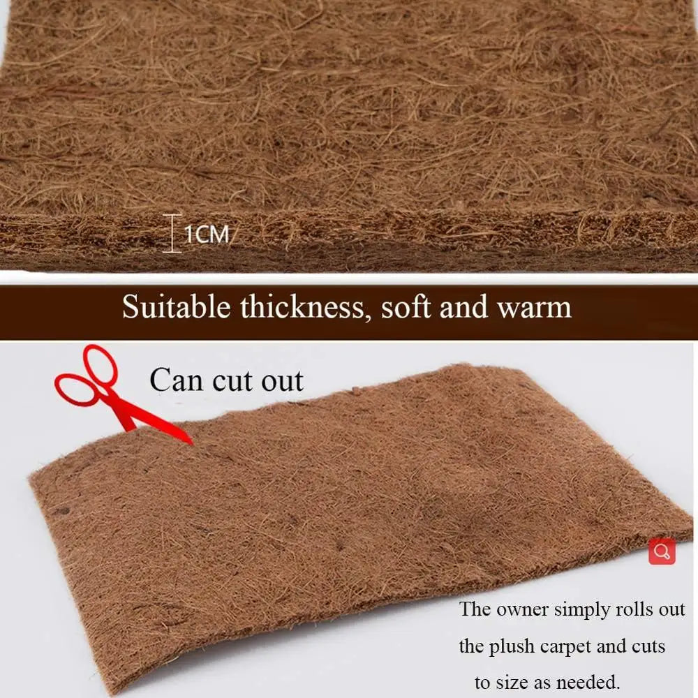 Natural Coconut Fiber Reptile Mat | Breathable Coir Carpet for Turtles, Snakes & Lizards | Terrarium Liner