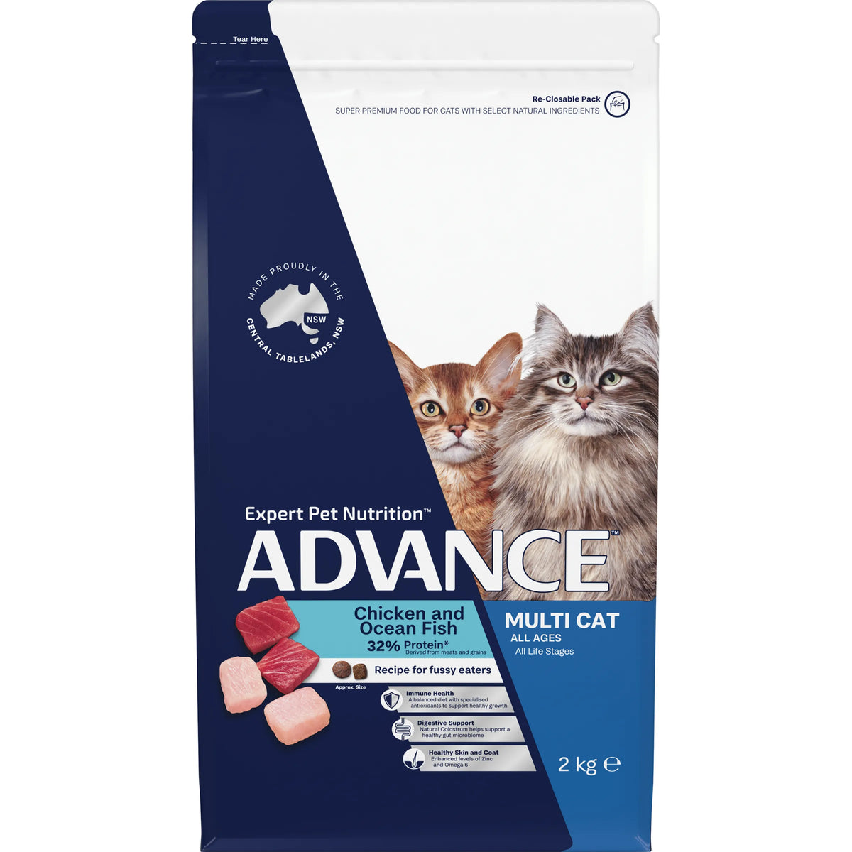 Advance Adult Multi-Cat Chicken & Ocean Fish Food