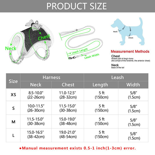 Bling Rhinestones Harness with Leash