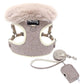 Comfortable Fluffy Harness Set | Adjustable Harness with Leash & Poop Bag Holder
