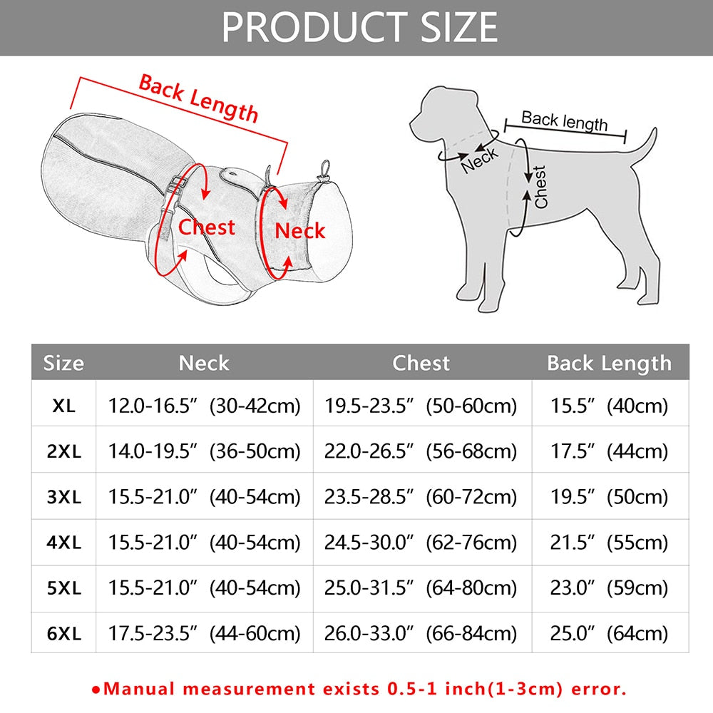 Waterproof Jacket for Large Dogs | Reflective Winter Coat for Large Breeds