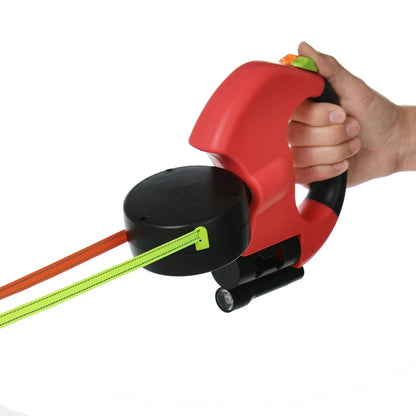 3m Retractable Dual Dog Leash with Lights