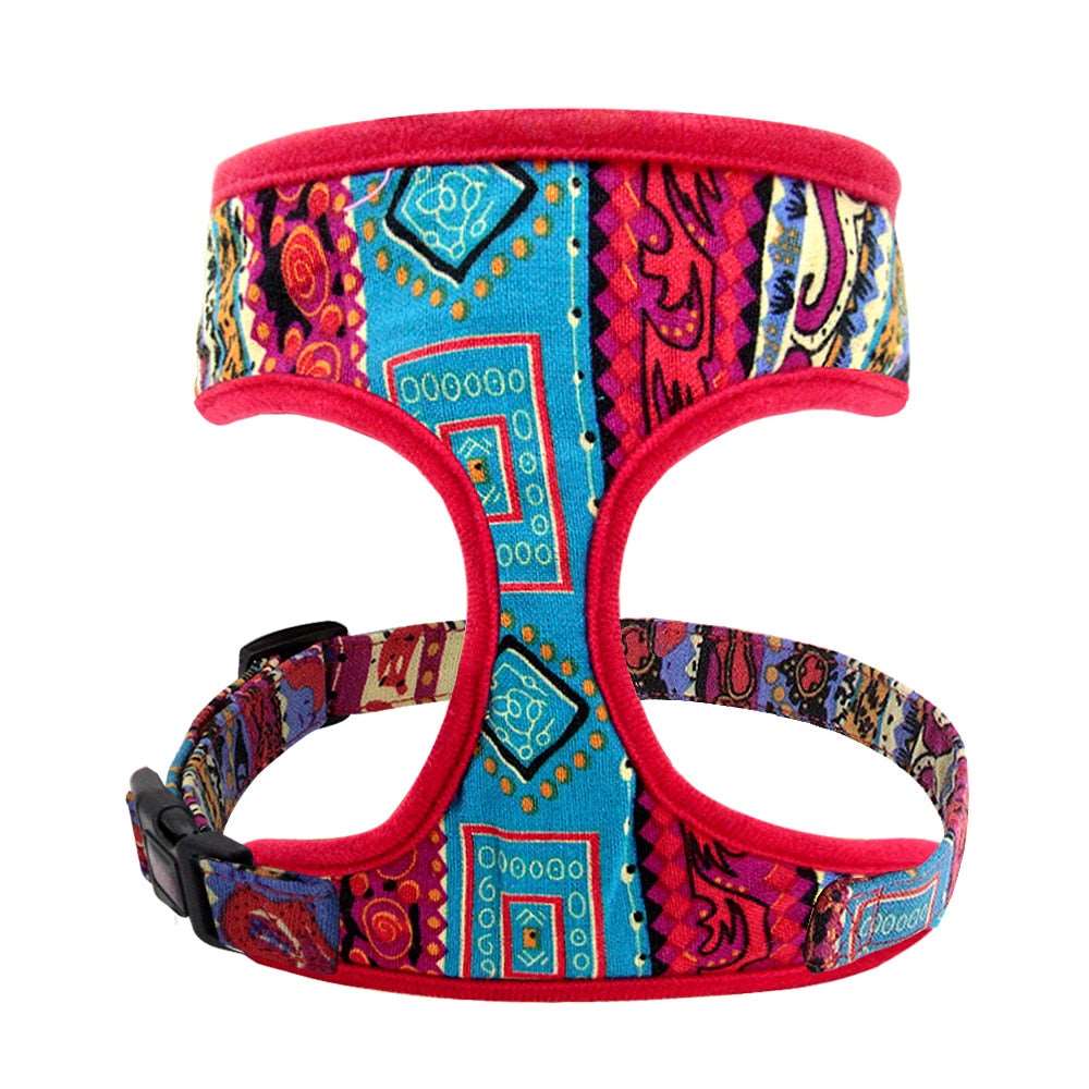Adjustable Nylon Dog Harness | Breathable Printed Vest for Small Medium Large Dogs | Pet Supplies