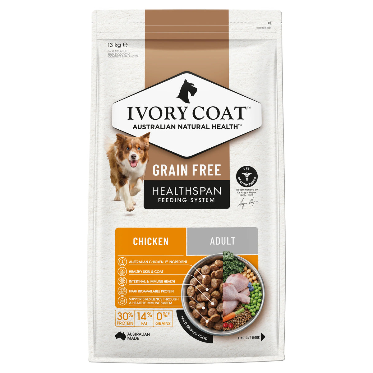 Ivory Coat Adult Dog Grain Free Chicken Food