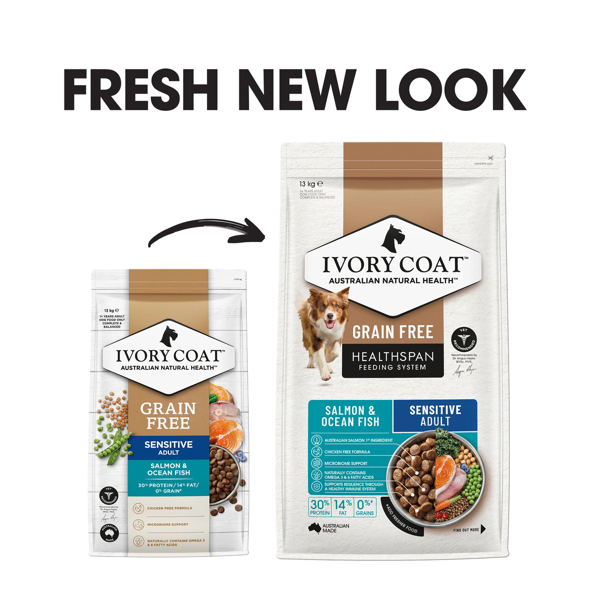 Ivory Coat Adult Dog Grain Free Salmon & Ocean Fish Food