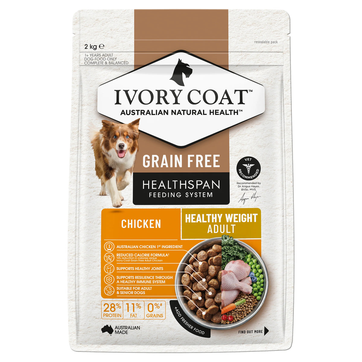 Ivory Coat Healthy Weight Adult Dog Grain Free Chicken Food