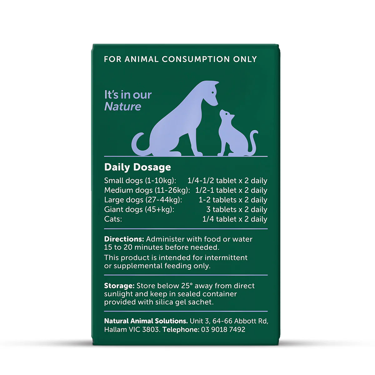 Natural Animal Solutions Calm Tablets for Dogs & Cats